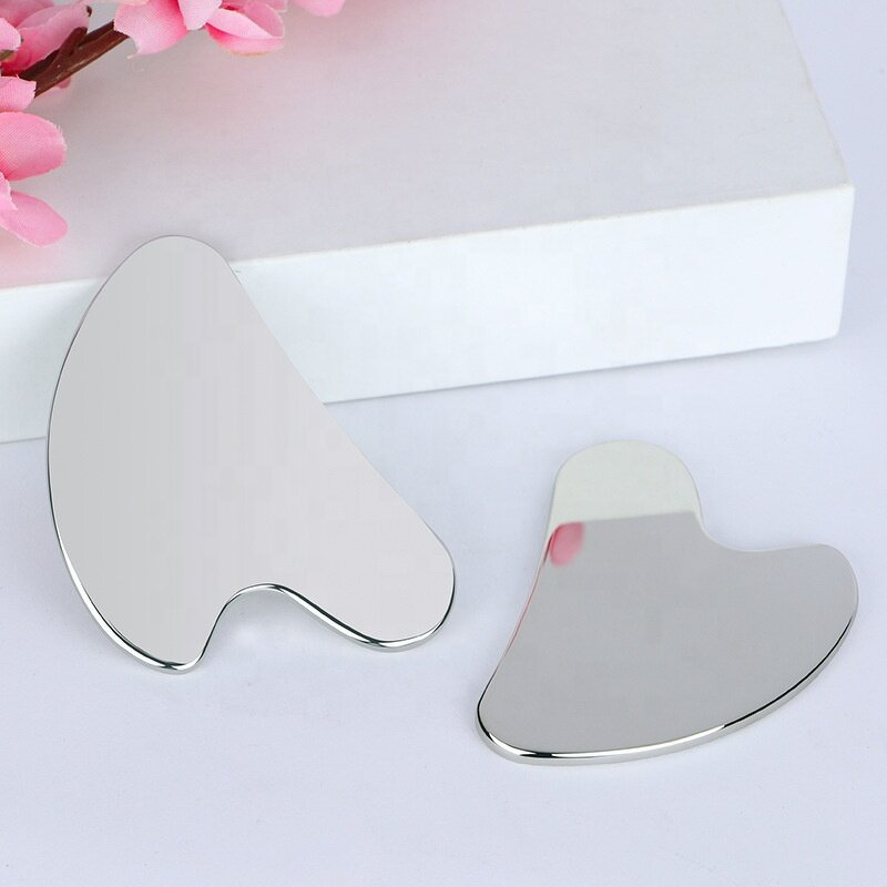 Stainless Steel Gua Sha - Custom Logo Metal Face Neck Body Massage Scraping Board Tool