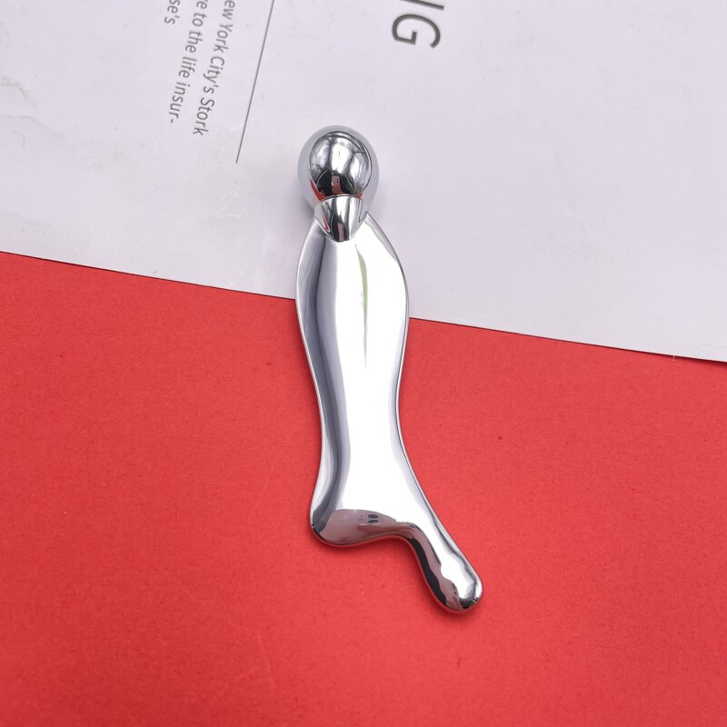 2 in 1 Facial Roller - Metal Lifting Massage Gua Sha Board Beauty Scraping Tool