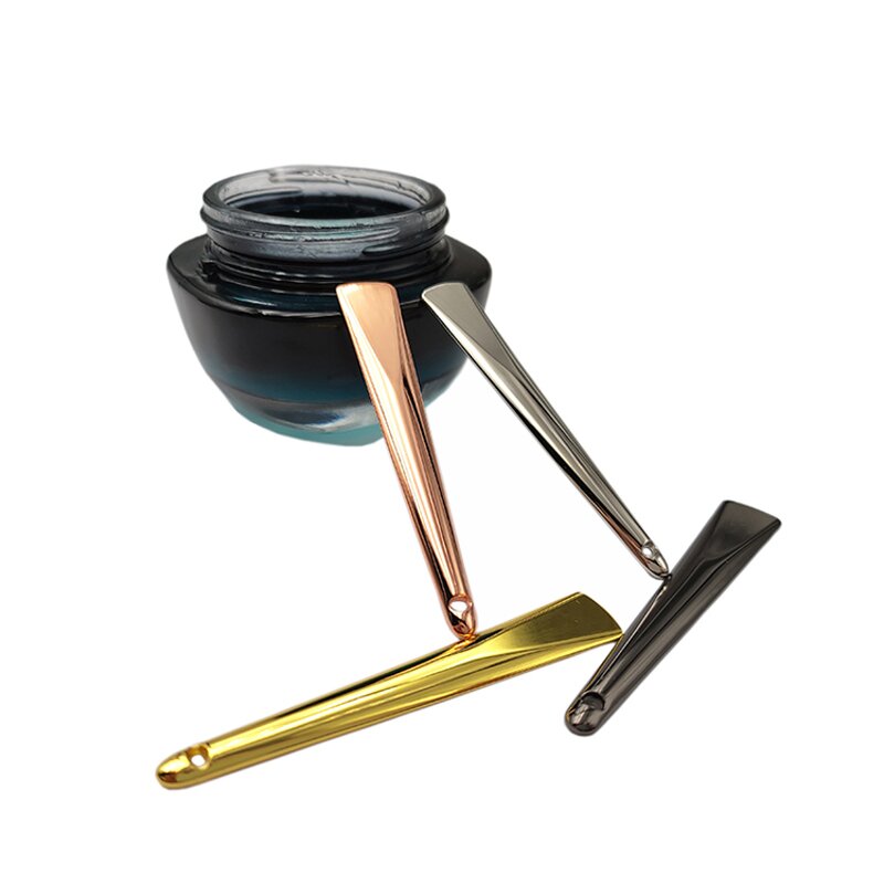 Mini Gold Spatula - Personal Label 7cm Zinc Alloy Face Cream Applicator Metal Cosmetic Spoon