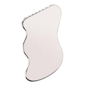 S-Shape Gua Sha Board - Custom Logo Spiky 304 Stainless Steel SPA Facial Scraper Therapy Tool