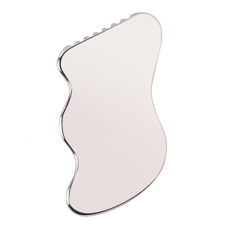 S-Shape Gua Sha Board - Custom Logo Spiky 304 Stainless Steel SPA Facial Scraper Therapy Tool