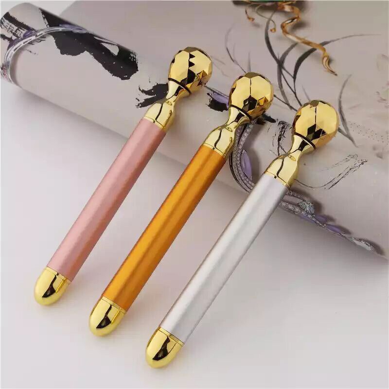 Electric Beauty Bar - Custom Logo Metal Vibrating Face Roller Lifting Anti-Wrinkles Tool