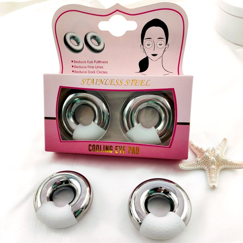 Stainless Steel Cryo Rings - Eye Massager Ice Globes Cooling Skin Care Beauty Tool