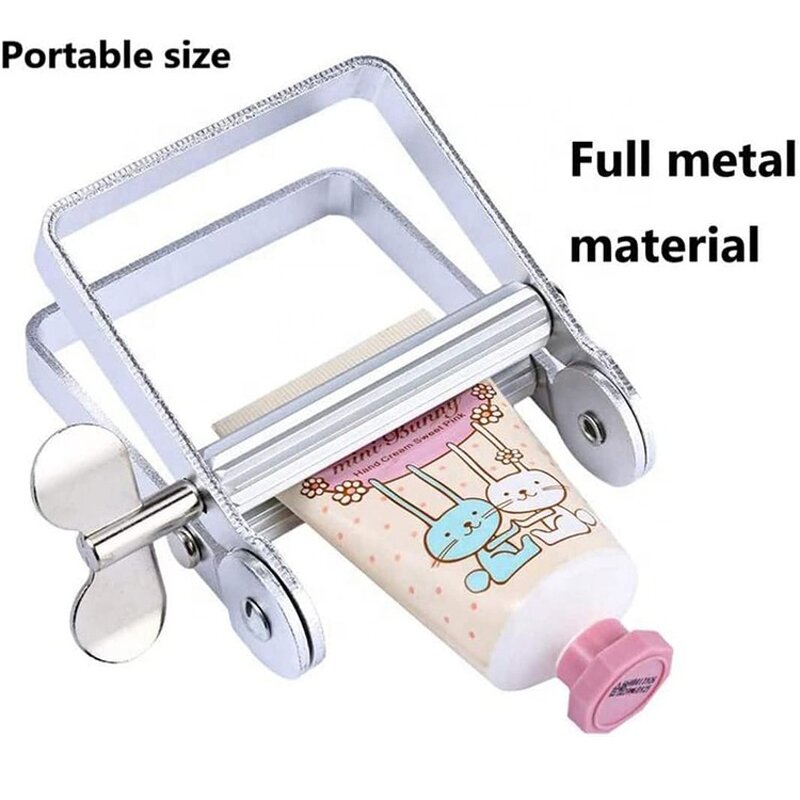 Metal Lotion Squeezer - 2024 New Arrival 8.5 cm Silver Bathroom Toothpaste Tube Press