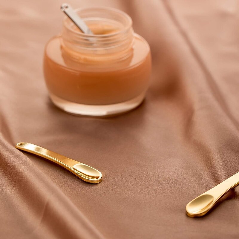 Mini Gold Scoop - Custom Logo Private Label 6cm Metal Face Cream Applicator Makeup Spoon