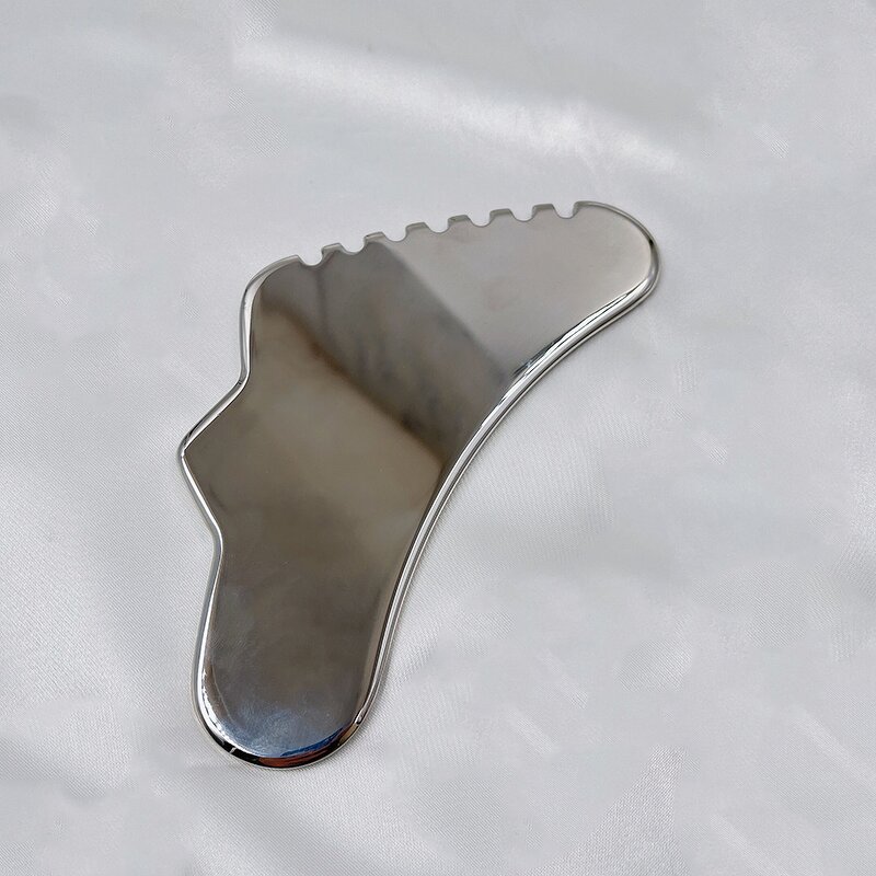Stainless Steel Gua Sha - 2025 Custom Beauty Massage Toothed Scraping Board Face Bodycare