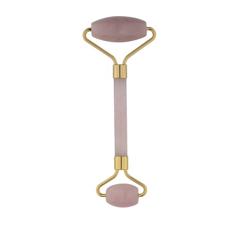 Quartz Jade Roller Set - Custom Logo Green Gemstone Needleless Pink Gua Sha Face Lifting
