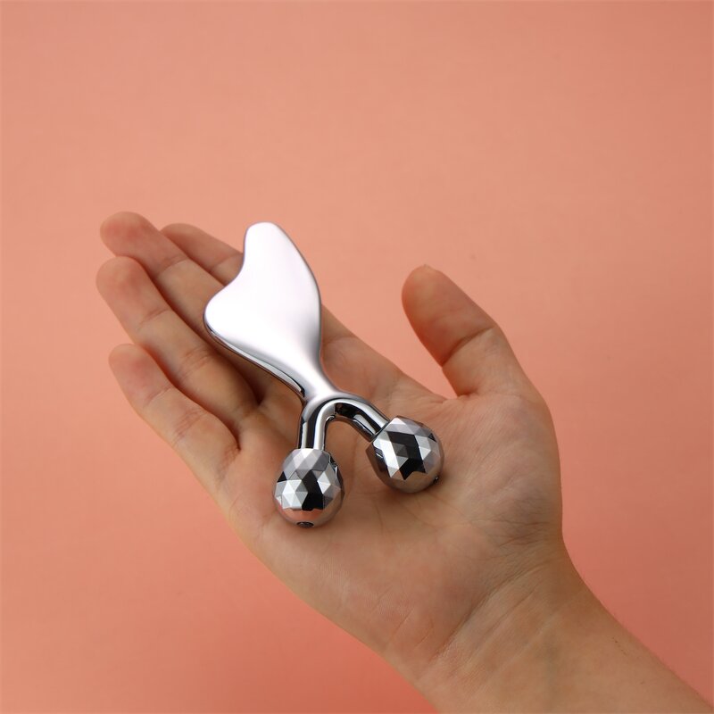 3D V-Shape Roller - 2 in 1 Manual Face Lifting Guasha Board Skincare Massage Tool