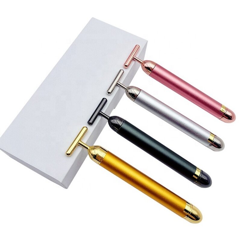 6 in 1 Vibrating Roller - Hot Trending Skin Lifting Energy Beauty Bar Anti Aging Metal Jade