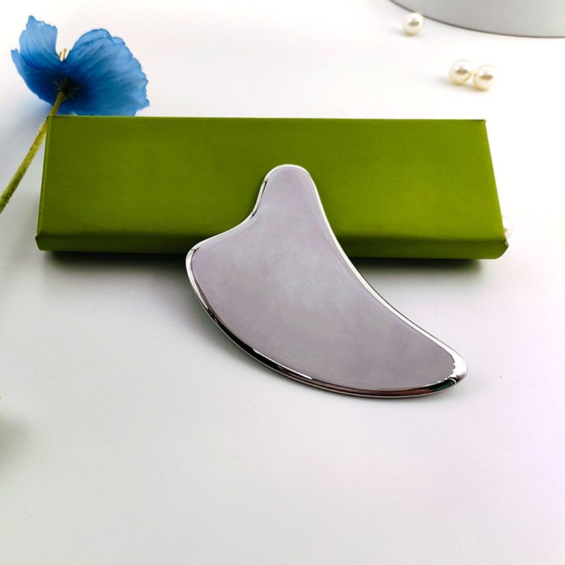 Gua Sha Scraping Plate - Custom Logo Stainless Steel Facial Body Beauty Skin Care Tool