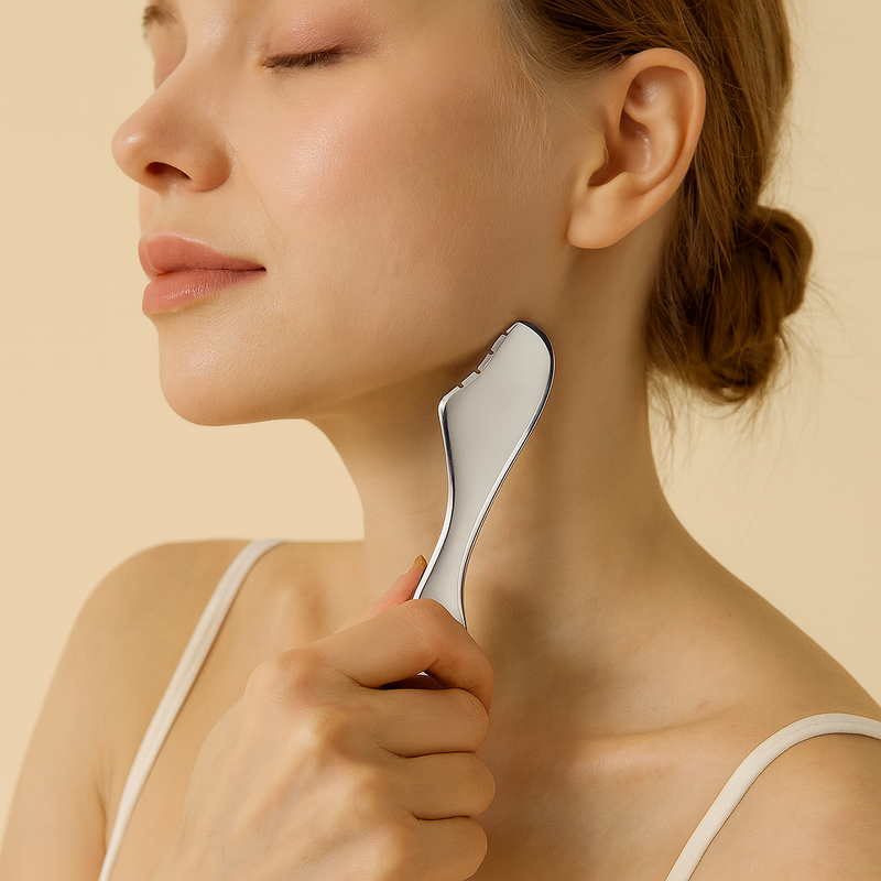 Stainless Steel Gua Sha - High Quality Custom Logo 3.5mm Thickness Skin Tightening Tool