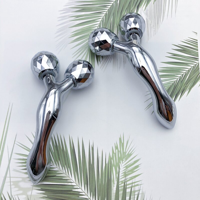 3D Facial Roller - Custom Laser Logo Metal Manual Face Slimming Beauty Skincare Tool