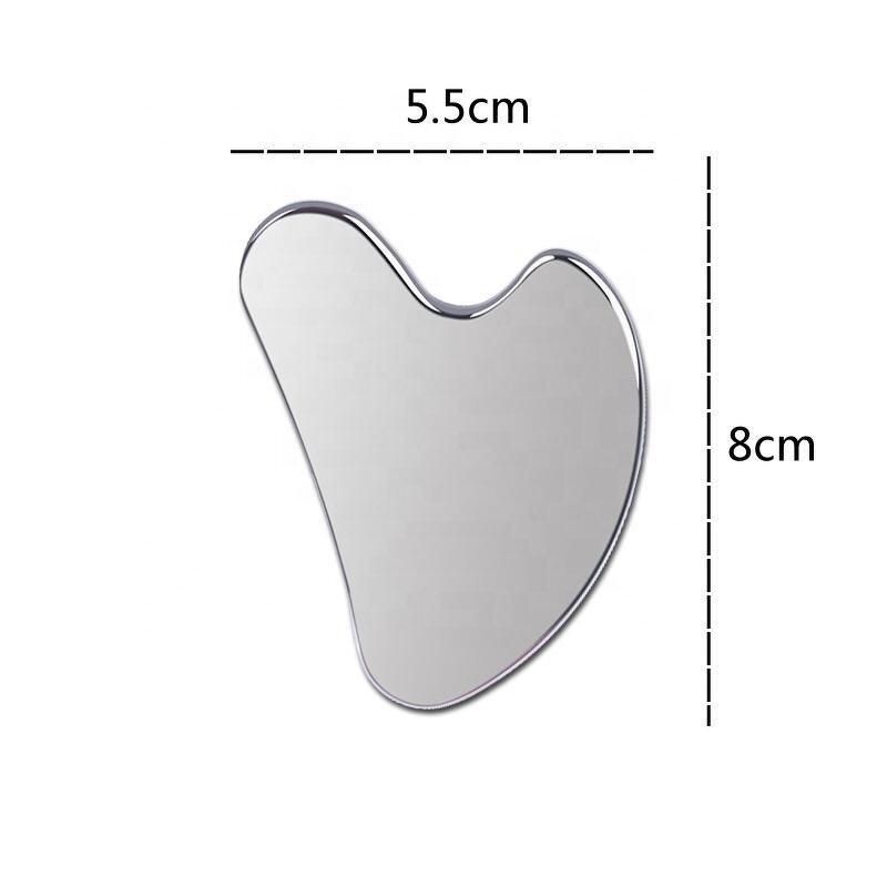 Stainless Steel Gua Sha - Custom Logo Metal Face Neck Body Massage Scraping Board Tool