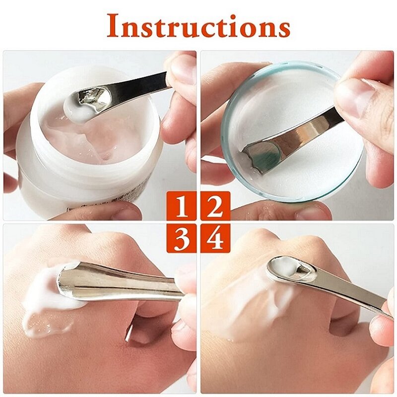 Mini Gold Scoop - Custom Logo Private Label 6cm Metal Face Cream Applicator Makeup Spoon