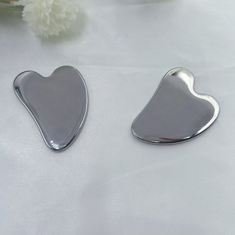 Heart-Shaped Gua Sha - Skincare Tool Manufacturer Custom Logo Stainless Steel Massage Tool