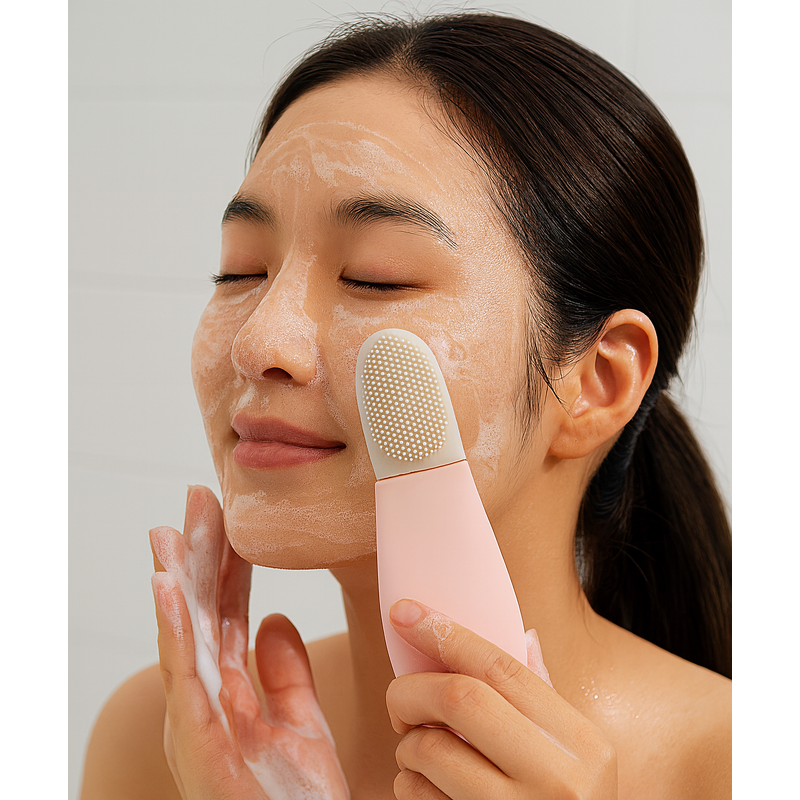 Silicone Facial Cleanser - Blackhead Remover Soft Head Waterproof Nose Face All Skin Types Brush
