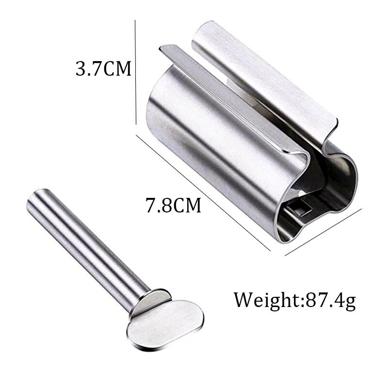 Metal Toothpaste Dispenser - Custom Logo 304 Stainless Steel Key Rolling Tube Squeezers