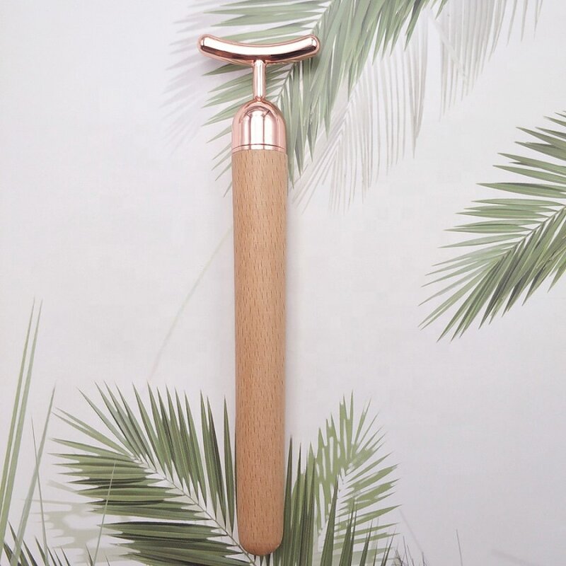 3D T-Shape Wooden Roller - Hot New Handheld Manual Facial Massage Anti-Aging Face Lift