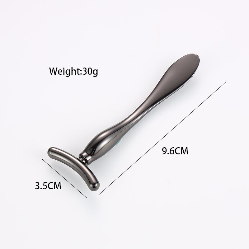 T-Shape Eye Applicator - Personalized 9.6cm Double Head Metal Cosmetic Spoon Massage Stick