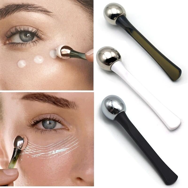 Plastic Eye Massage Stick - Manual Facial Roller Eye Cream Applicator Makeup Skincare Tool