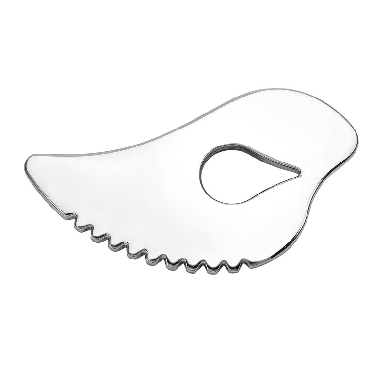 Heart Shaped Gua Sha - 304 Stainless Steel Factory Price Teeth Lymphatic Drainage Massage Tool