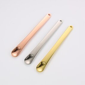 Zinc Alloy Cream Applicator - 9cm Laser Printed Personal Label Face Spoon Skin Care Spatula