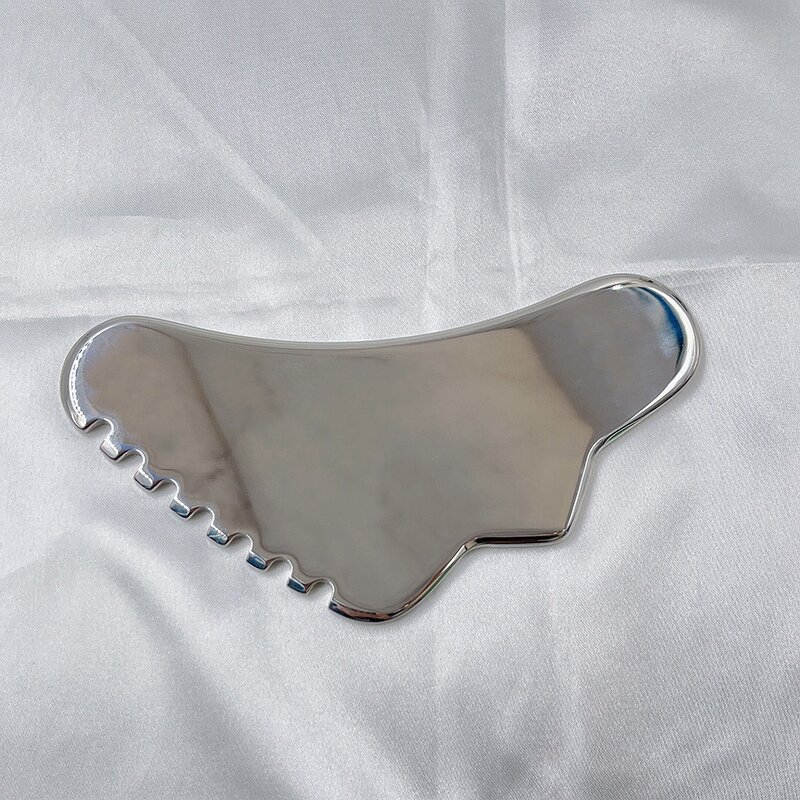 Stainless Steel Gua Sha - 2025 Custom Beauty Massage Toothed Scraping Board Face Bodycare
