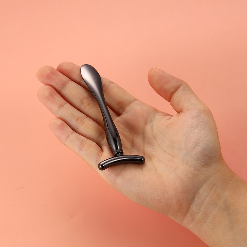 T-Shape Eye Applicator - Personalized 9.6cm Double Head Metal Cosmetic Spoon Massage Stick