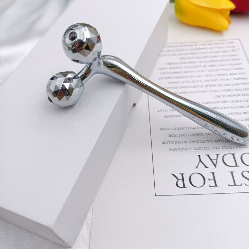 360 Rotate V-Shape Roller - Custom Logo Laser-Printed 12.7CM 3D Facial Massager Tool