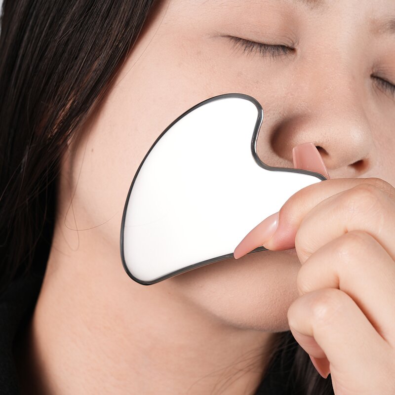 Stainless Steel Gua Sha - Custom Logo Facial Body Scraping 304 Metal Massage Board Tool