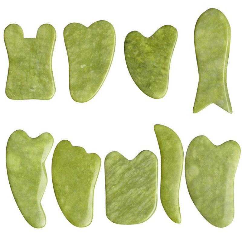 Jade Gua Sha Board - Custom Logo Heart Xiuyu Natural Bian Stone Face Body Massage Tool