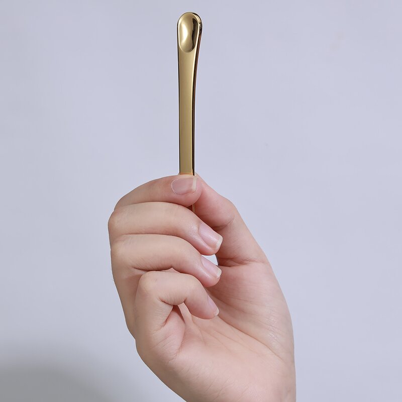 Zinc Alloy Cream Applicator - 9cm Laser Printed Personal Label Face Spoon Skin Care Spatula