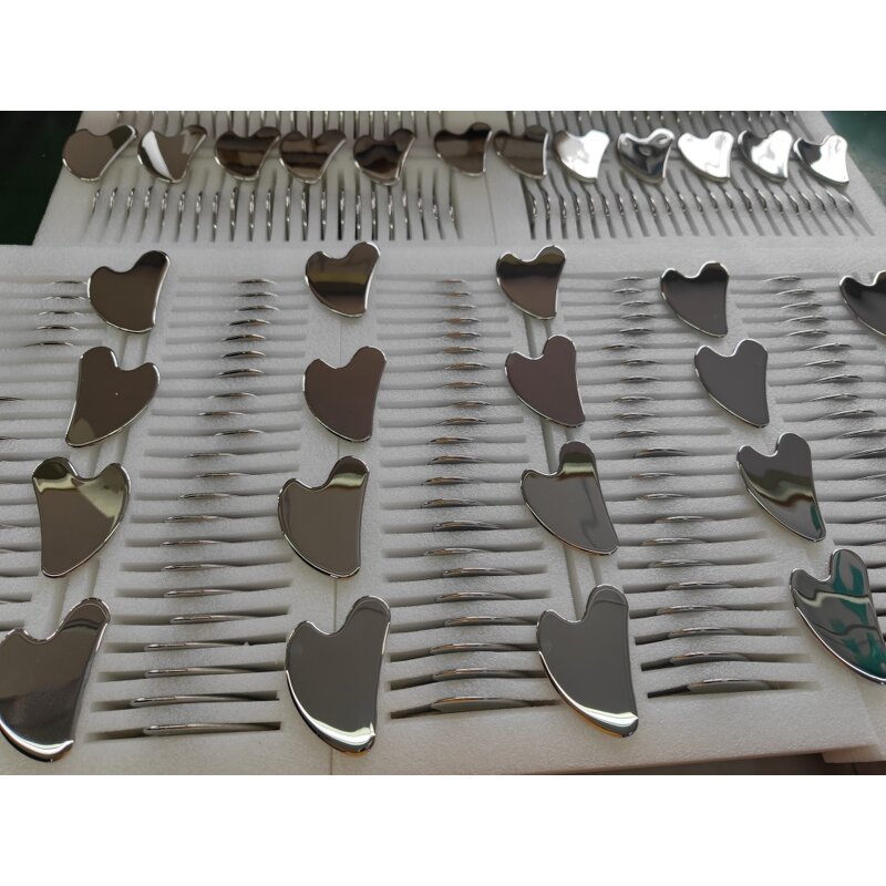 Stainless Steel Gua Sha - Custom Scrapping Plate Facial Body Beauty Skin Care Tool