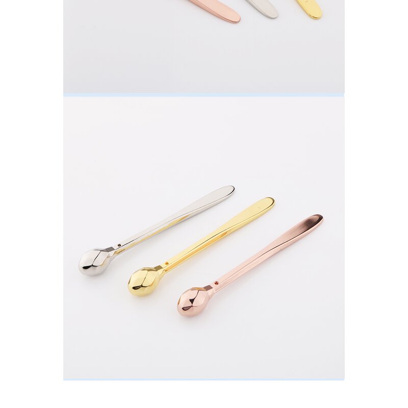 2-in-1 Metal Spatula - OEM Mini Cream Eye Care 3D Diamond Cut Cosmetic Massager Tool