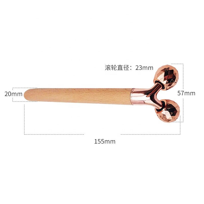 3D T-Shape Wooden Roller - Hot New Handheld Manual Facial Massage Anti-Aging Face Lift