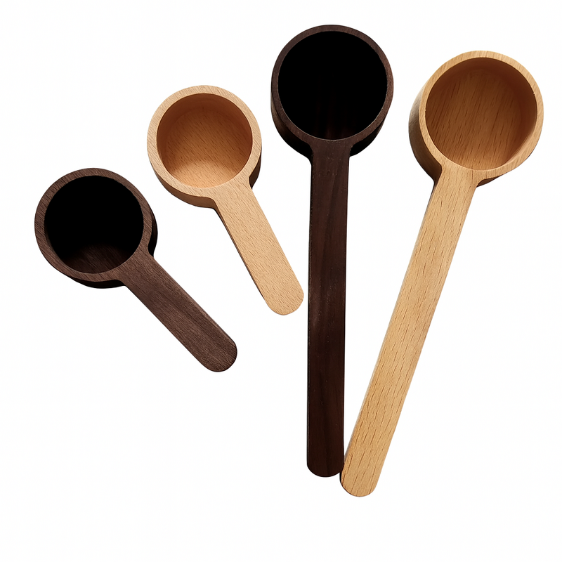 Vintage Coffee Scoop - 15ml/20ml Solid Beech Black Walnut Short Handle Business Gift