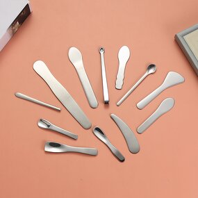 Stainless Steel Spatula - Custom Laser Logo Makeup Cream Face Eye Skincare Cosmetic Shovel