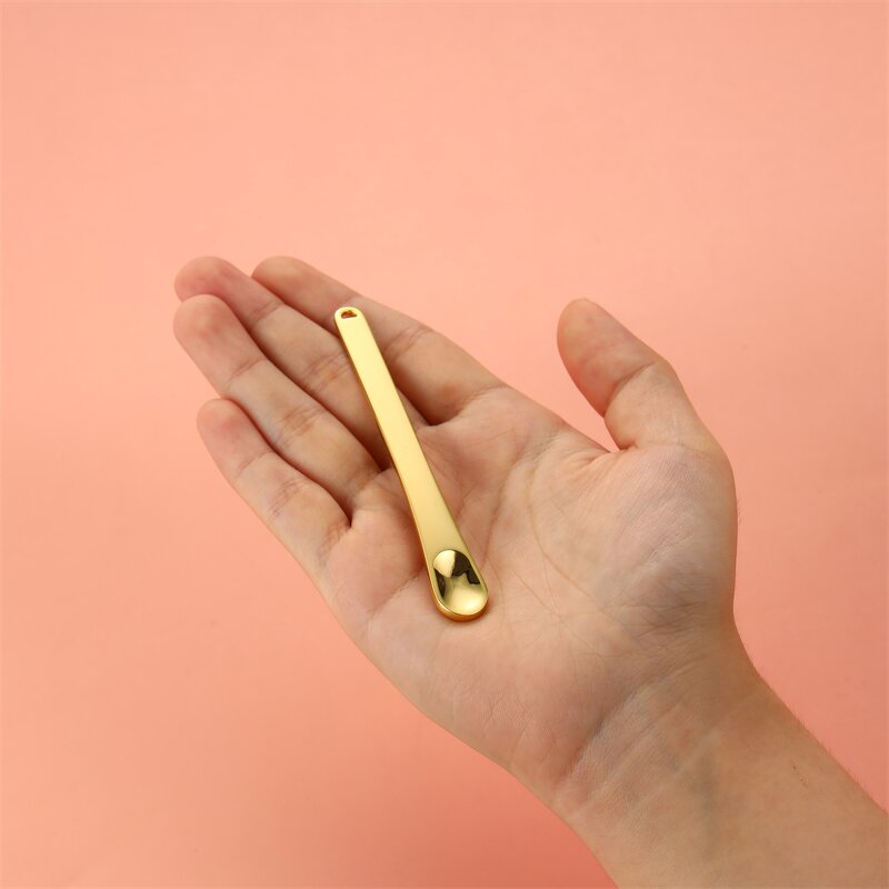 Metal Cosmetic Spatula - Custom Logo 9cm Eye Serum Applicator Mini Makeup Spoon Skincare Tool