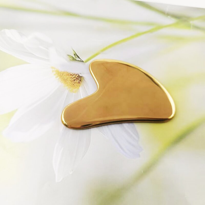 Heart Shape Gua Sha - Custom Logo Stainless Steel Skincare Makeup Foundation Scraping Board