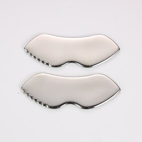 Lip-shape Gear Gua Sha - 304 Stainless Steel Plate Facial Body Massage Scraping Tool