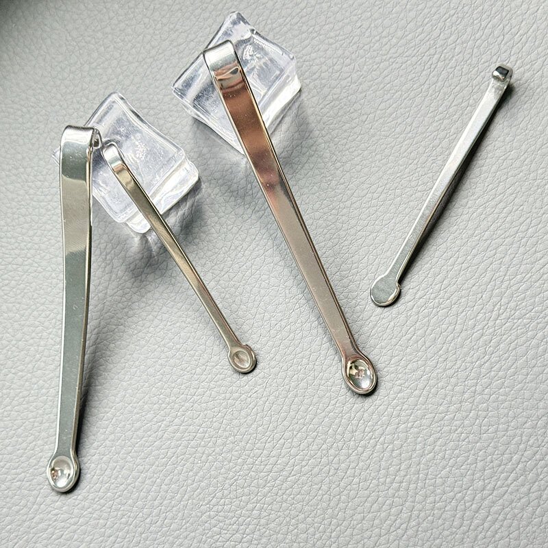 Shilajit Metal Spatula - Custom Curved Stainless Steel Hooked Hanging Spoon for Shilajit