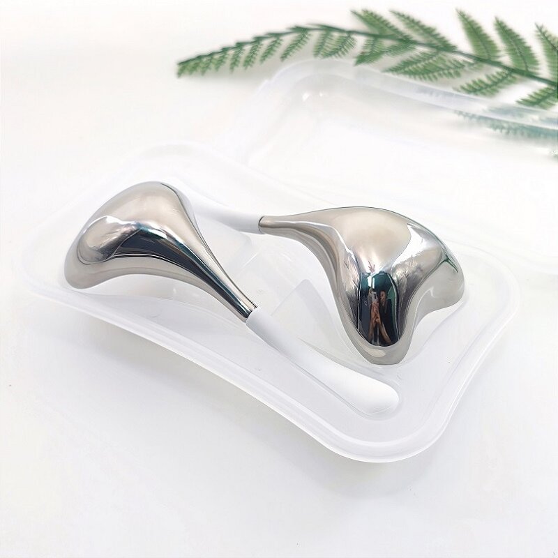 Stainless Steel Cryo Spoon - Personalized Label Hand Held Facial Massage Ice Globes Sticks