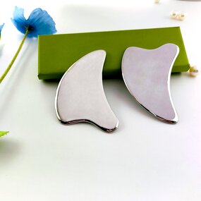 Gua Sha Scraping Plate - Custom Logo Stainless Steel Facial Body Beauty Skin Care Tool