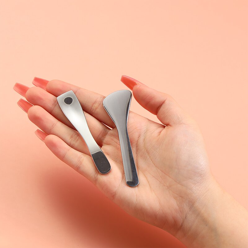 Stainless Steel Spatula - Custom Laser Logo Makeup Cream Face Eye Skincare Cosmetic Shovel