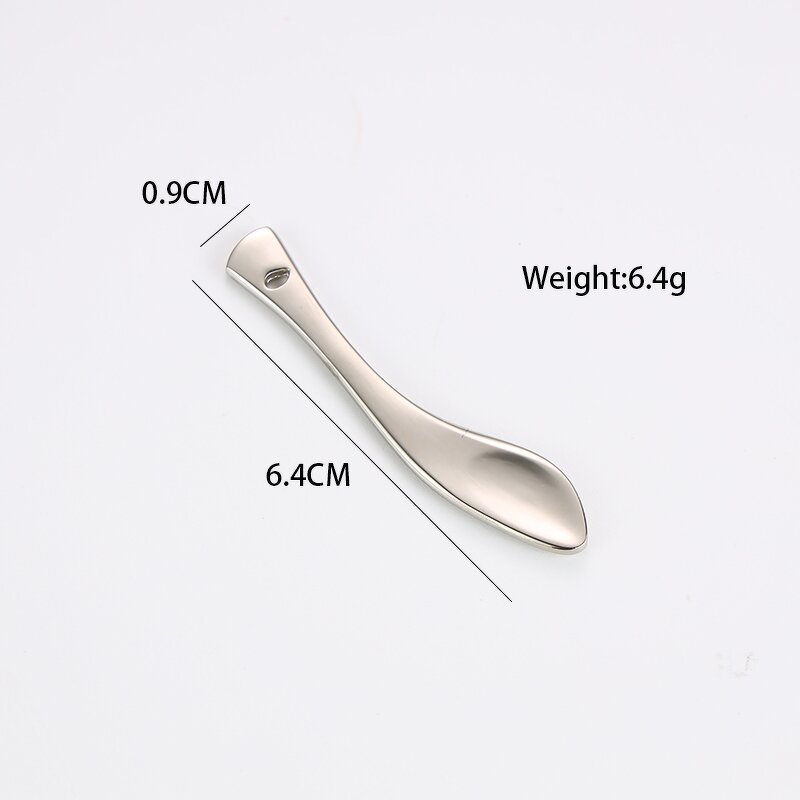 Mini Gold Spatula - Personal Label 6.4cm Zinc Alloy Face Cream Applicator Small Metal Scoop