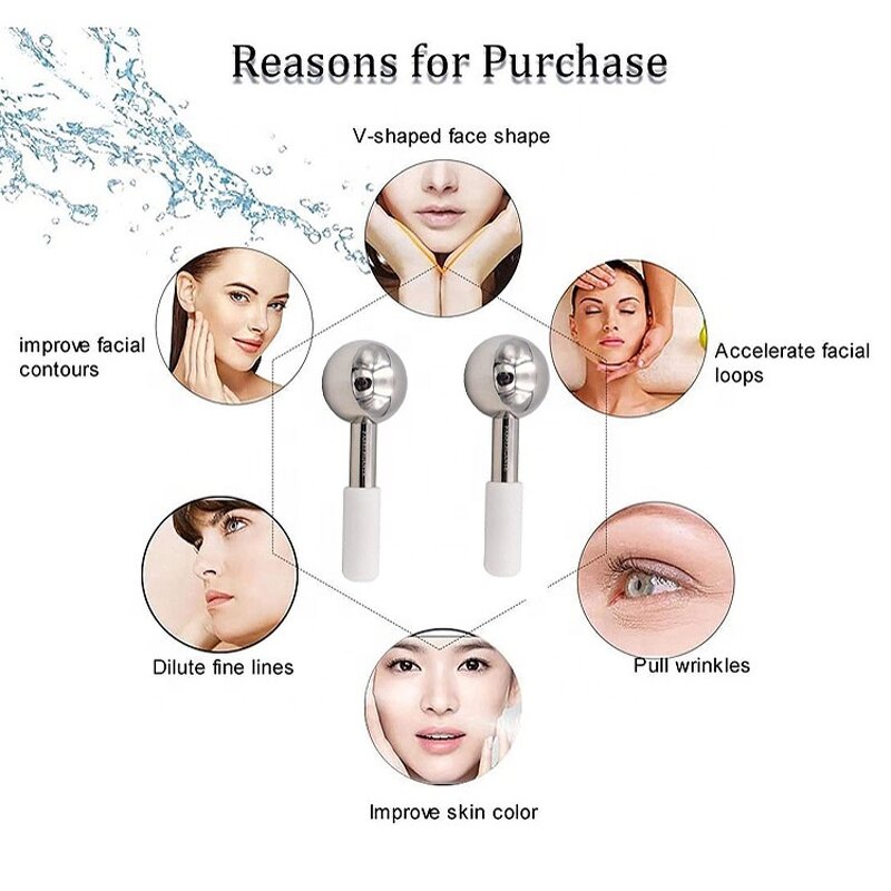 Ice Globes Cryo Stick - New Arrival Stainless Steel Firming Face Massage Wand Roller