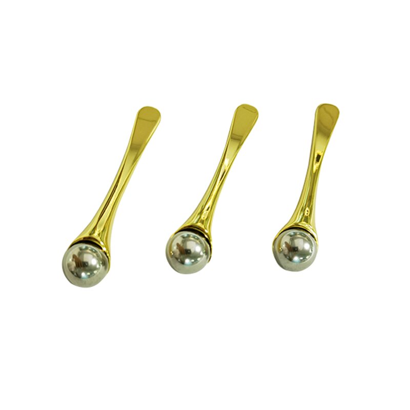 Eye Cream Massage Stick - OEM Custom 6.4cm Zinc Alloy Rotate Ball Removable Cosmetic Spatula