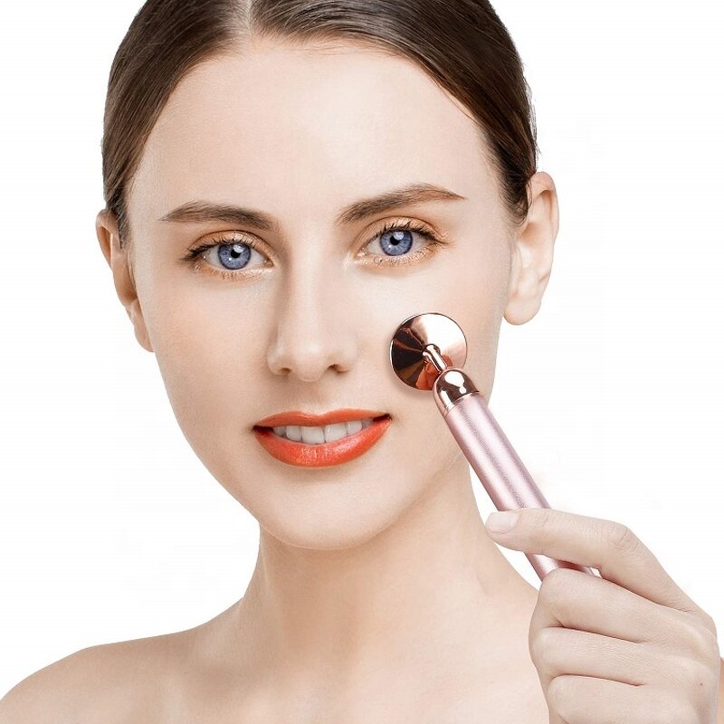 3-in-1 Electric Jade Roller - Custom Logo Natural Quartz Vibrating Face Lifting Tool with Box