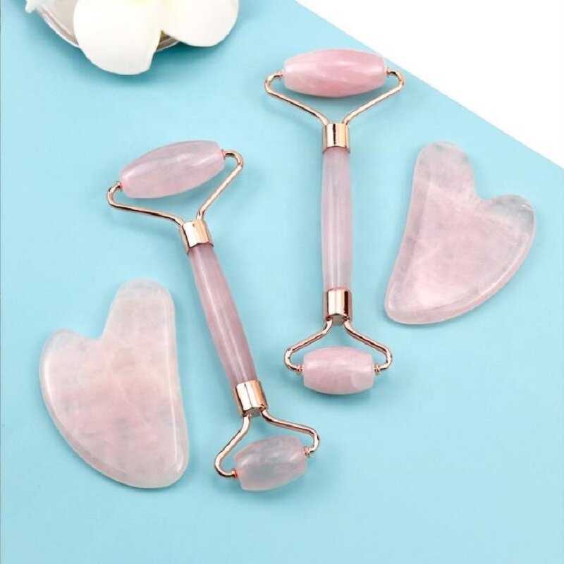 Crystal Pink Quartz Roller - Hot Sale Anti-Aging Skin Lifting Face Massage Jade Tool