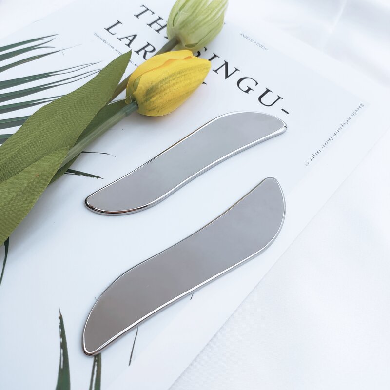 S-Shape Gua Sha Board - Beauty Tool Manufacturer 304 Stainless Steel Massage Scrapping Plate